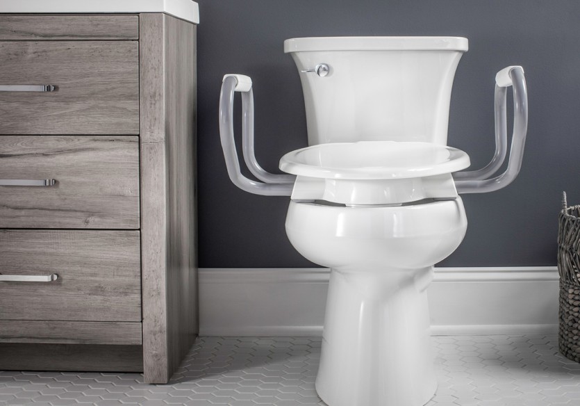 Bemis Assurance with arms Raised toilet seat with arms