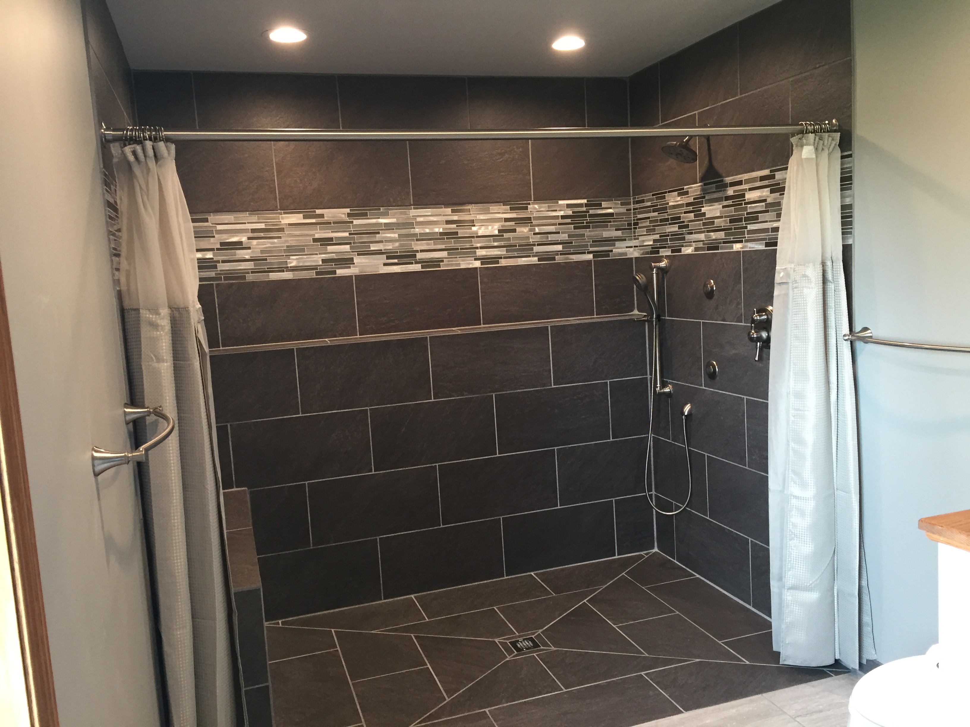 Best Bath tiled shower barrier-free shower