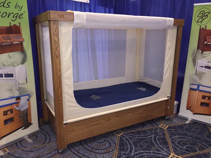 Enclosed safety bed