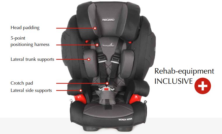 Recarro Monza Nova 2 Adaptive Car Seat 2 Thomas Hilfen booster seat for special needs 2