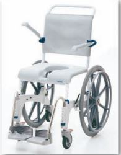 shower/commode chair with wheels